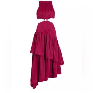Aje Red Midi Dress